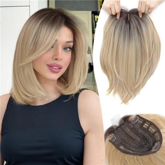 12 Inch Hair Topper for Women with Thinning Hair, 6.5\